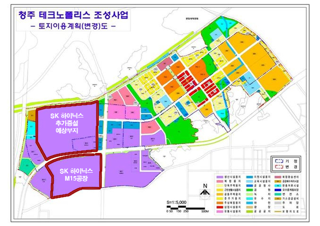 SK하이닉스가 추가증설부지로 유력한 청주테크노폴리스 3차산업단지 지역.